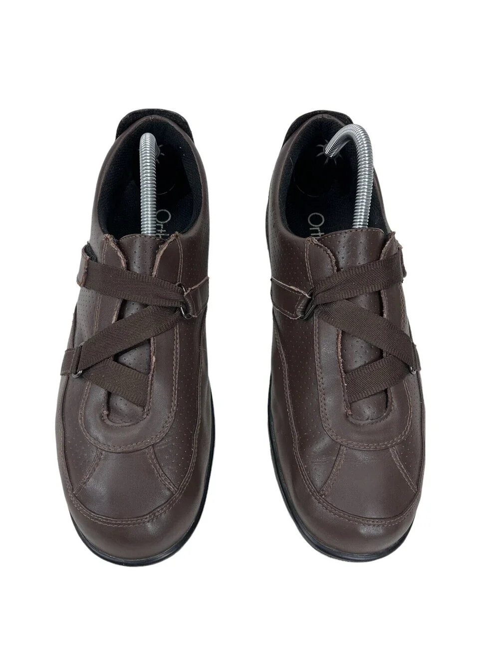 ORTHOFEET Alexandria Brown Leather Casual Comfort Shoes Womens Size US 10.5 D